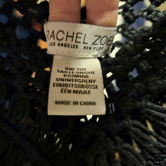 Womens Black Poncho top One Size by Rachel Zoe - Picture 3 of 4